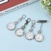 1Pcs Retro Quartz Vintage Pocket Watch Movement Keychain Keyring