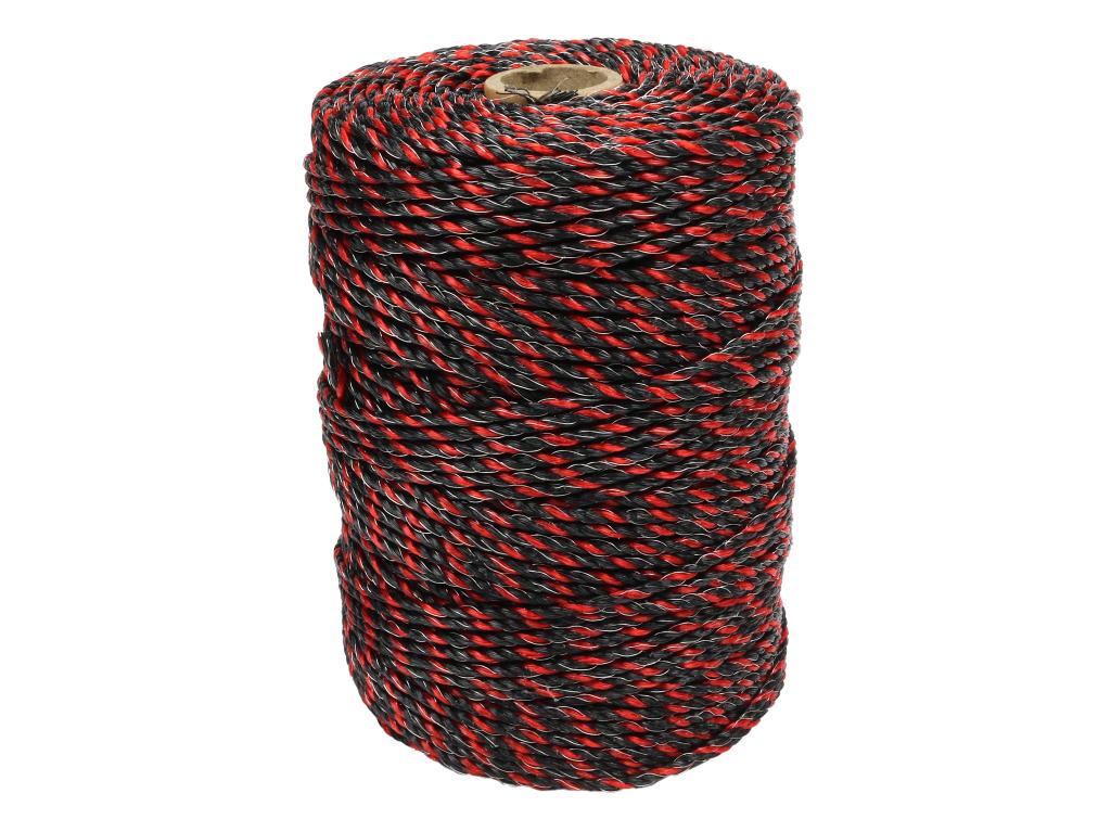 Plecionka, Do Elektryzatora 3Mm, 3X0,20Mm Ss Czarno-Pomarańczowa 200M, Royal Farm