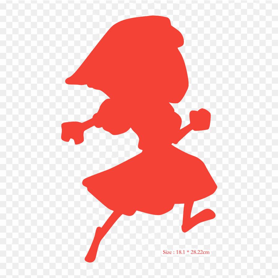 Little Red Riding Hood Transparent Background Little Red Riding Iron On Patches For Clothing Applique Stickers On Clothes Heat-Sensitive Custom Patch