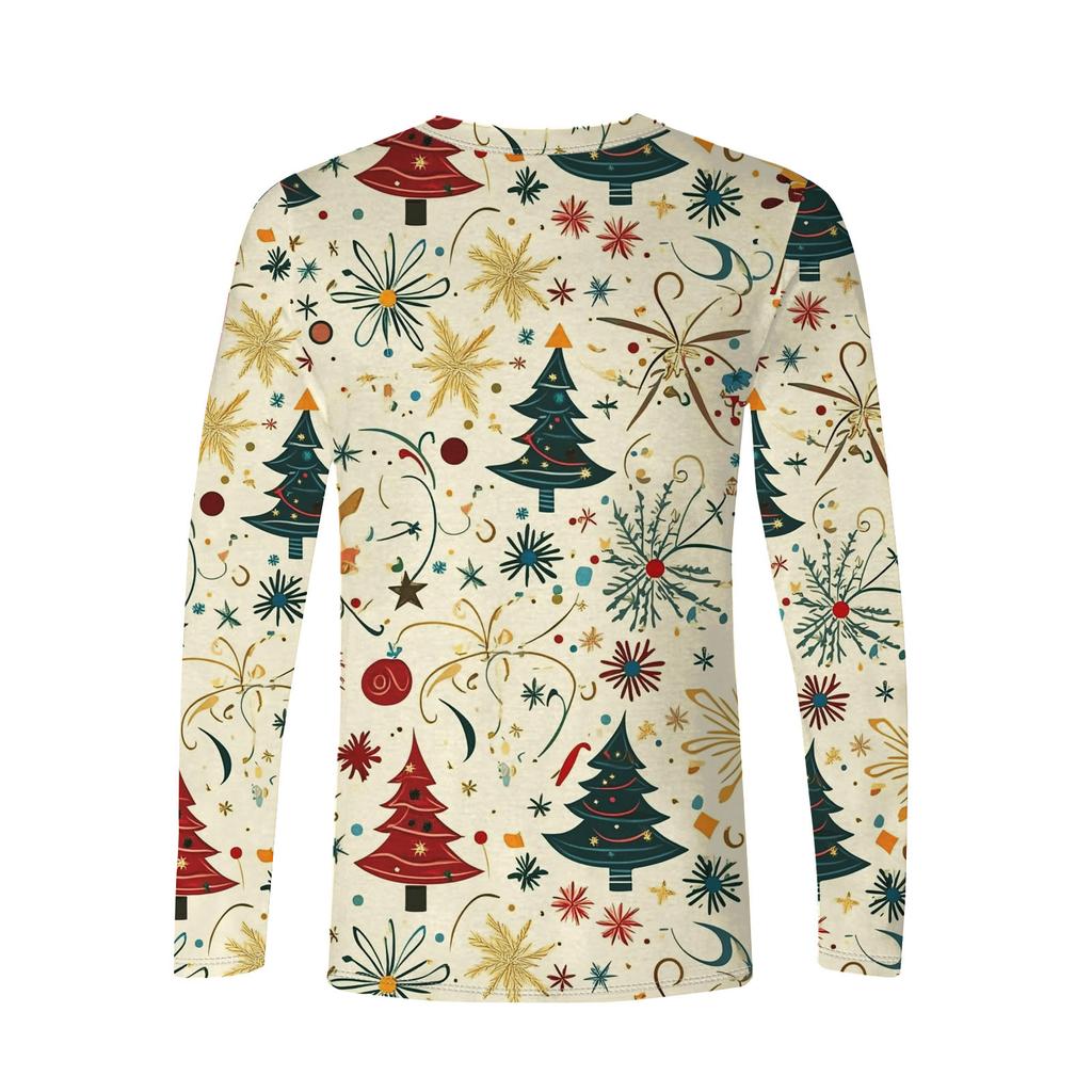 Men's T Shirt O-Neck Clothing Apparel Outdoor Long Sleeve Print Fashion Designer Vintage