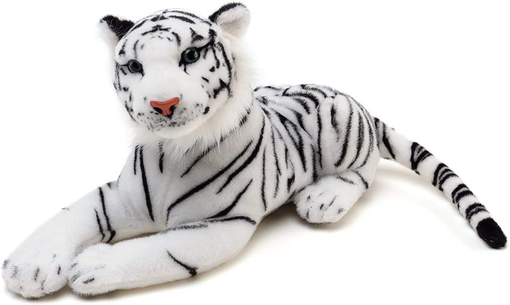 TigerTaleToys White Tiger Plush Cute Pet Japanese Toy, Realistic, 43cm, Large, [Official Product]