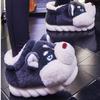 Cotton Slippers Women Winter Warm Shoes Plush Lining Indoor Couple Slides Platform High Top Snow Boots Female Male Home Slipper
