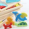 Cartoon Animal Three-dimensional Jigsaw Puzzle Children's Wooden Puzzle Early Education Hand Grasping Board Fruit and Vegetable Transportation Toy