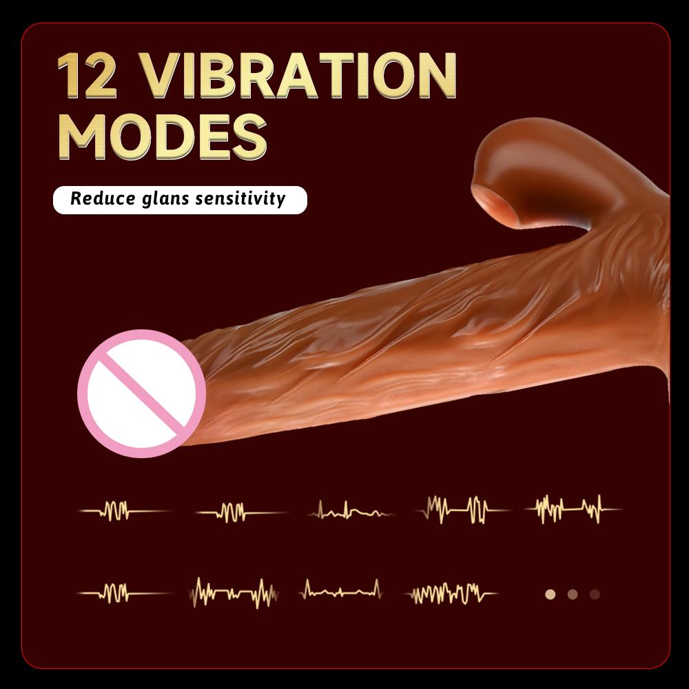 Реалистичный дилдо G-точка вибратор пульт управления сильная присоска телескопический нагрев 360° вращение взрослая секс-игрушка для женщин пары