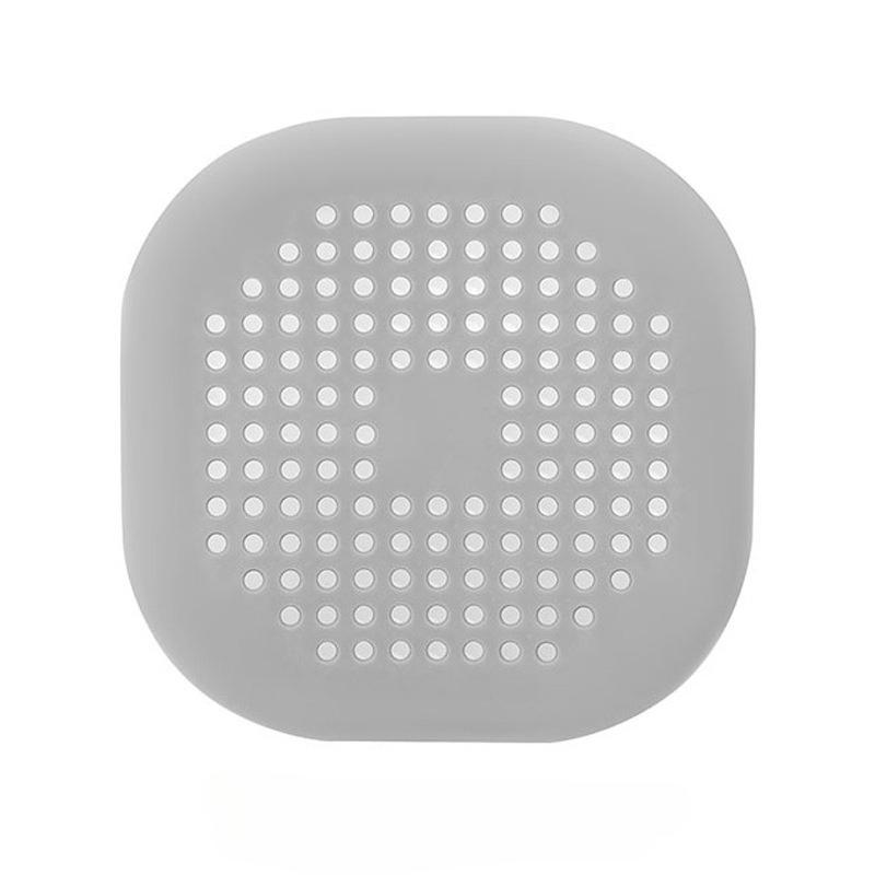 Silicone Floor Drain Sticker Sewer Hair Filter Anti-blocking Artifact Bathroom with Suction Cup Floor Drain Pad Filter