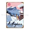 Megeve Retro Ski Poster Metal Plaque Poster Bar Cinema Customize Home Pub Tin Sign Poster