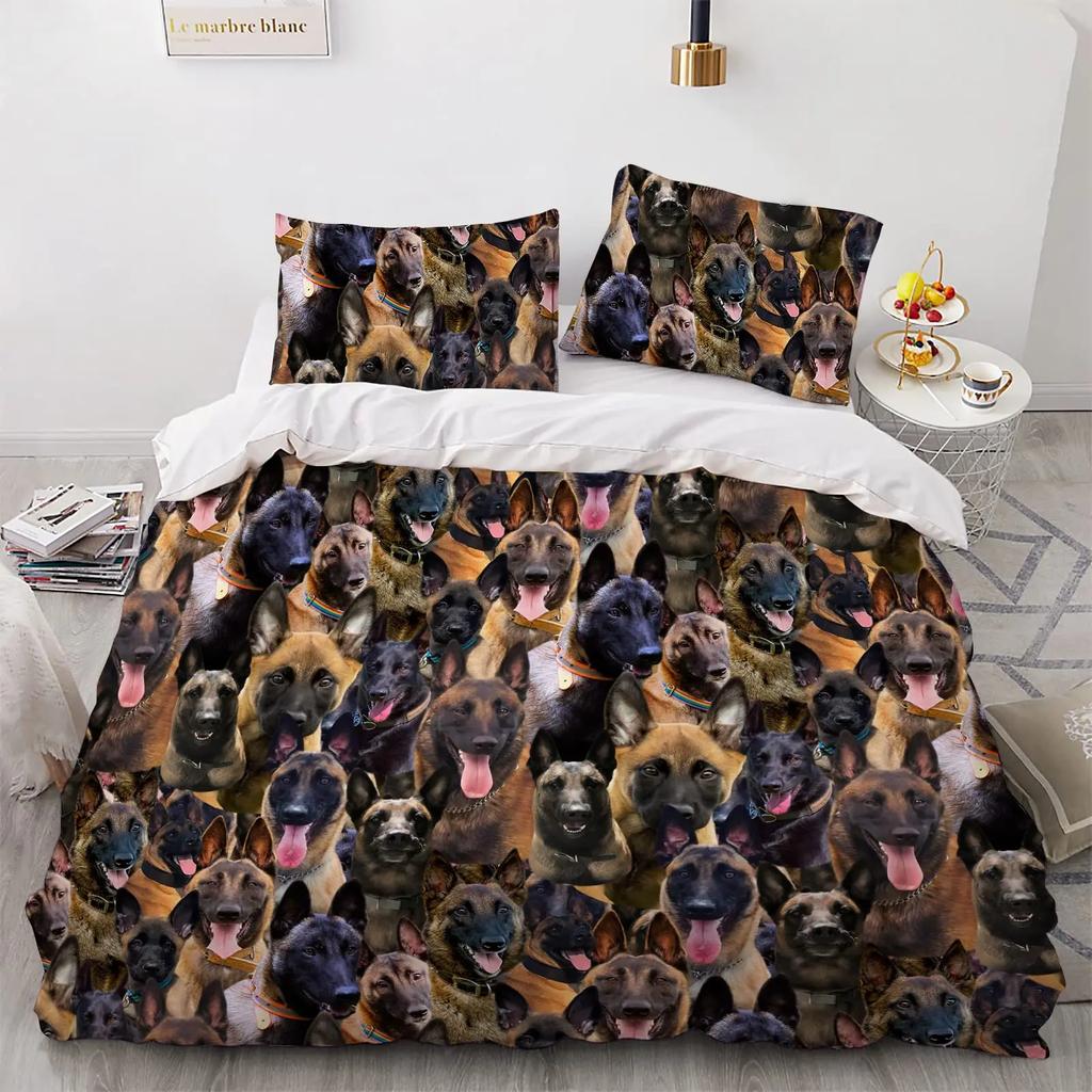 Cute Maltese Dog Duvet Cover Set Dog Breed Theme Bedding Set Microfiber Kawaii Animal Quilt Cover Twin King For Pet Lover Gifts
