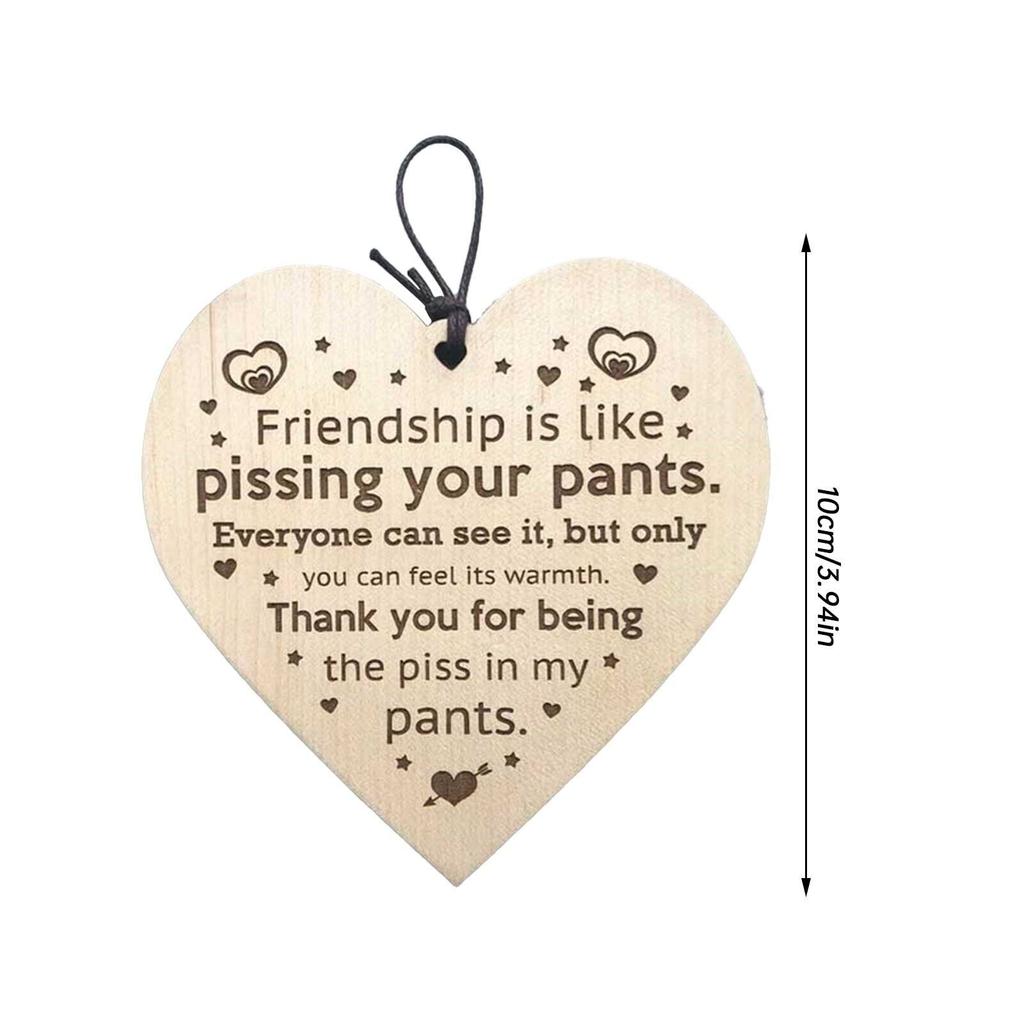 Дружба писает штаны смешная деревянная табличка лучший друг подарок