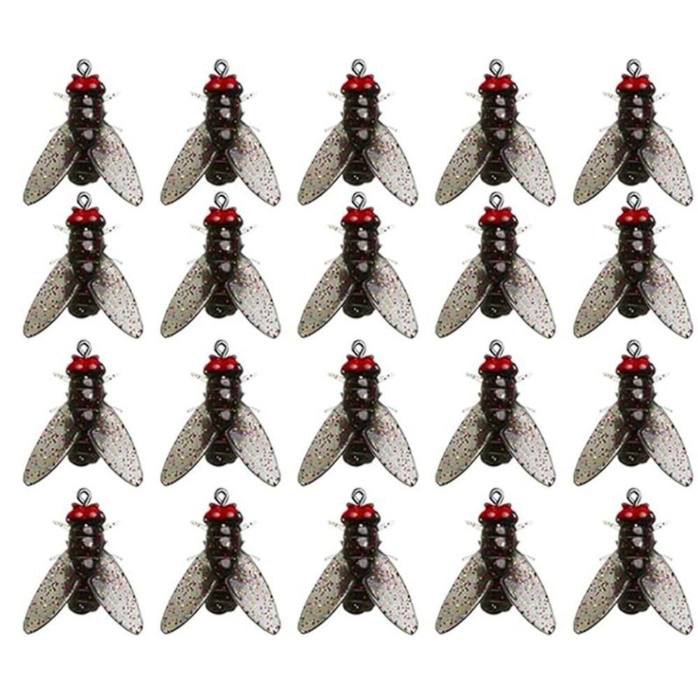 20PCS Durable Bionic Fly Fishing Bait Simulated Flies Trout Jigs Swimbaits Fishing Gear