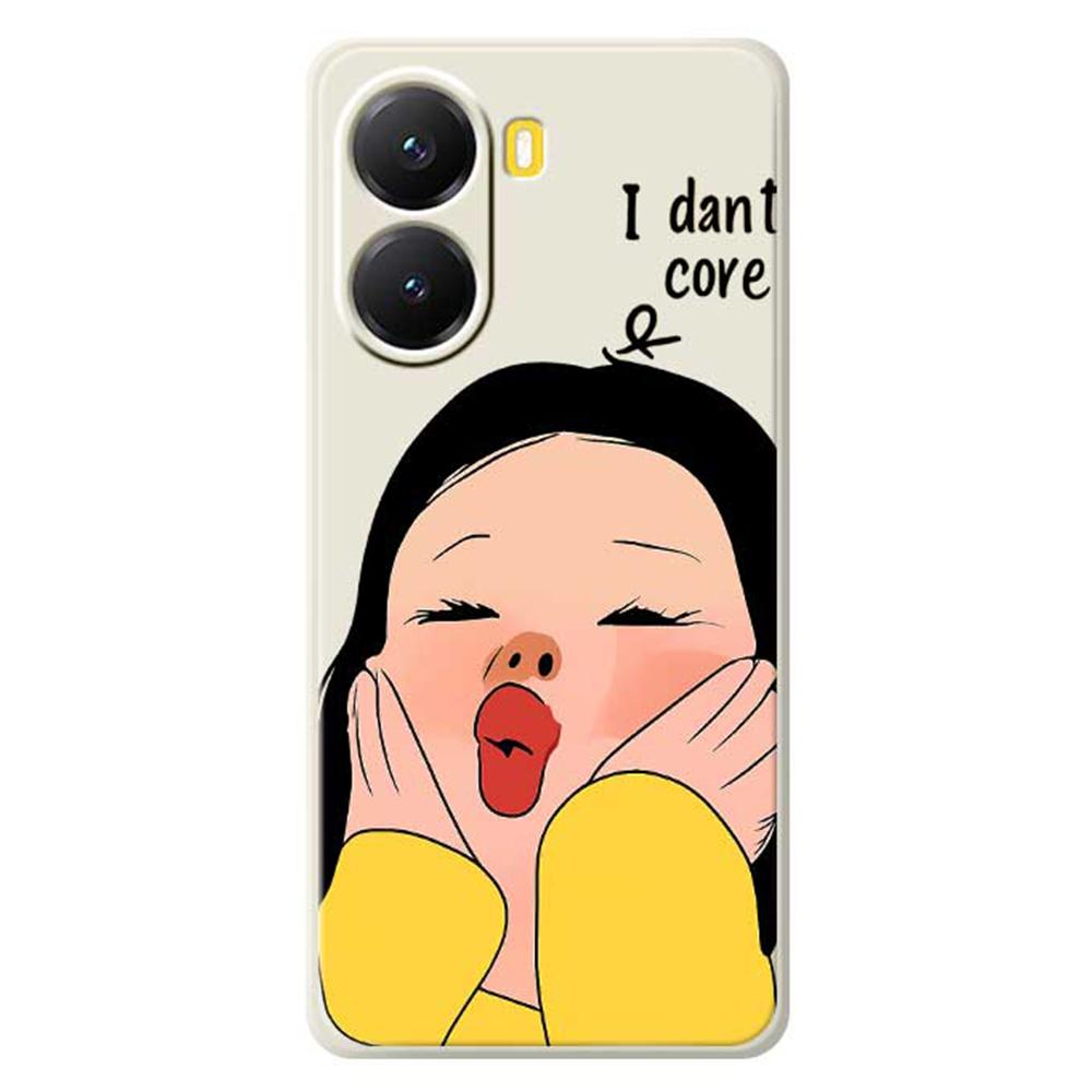 For Xiaomi Redmi Turbo 4 5G/Poco X7 Pro 5G Case Girl Holding Face Pattern Printing Straight Edge TPU Phone Back Cover