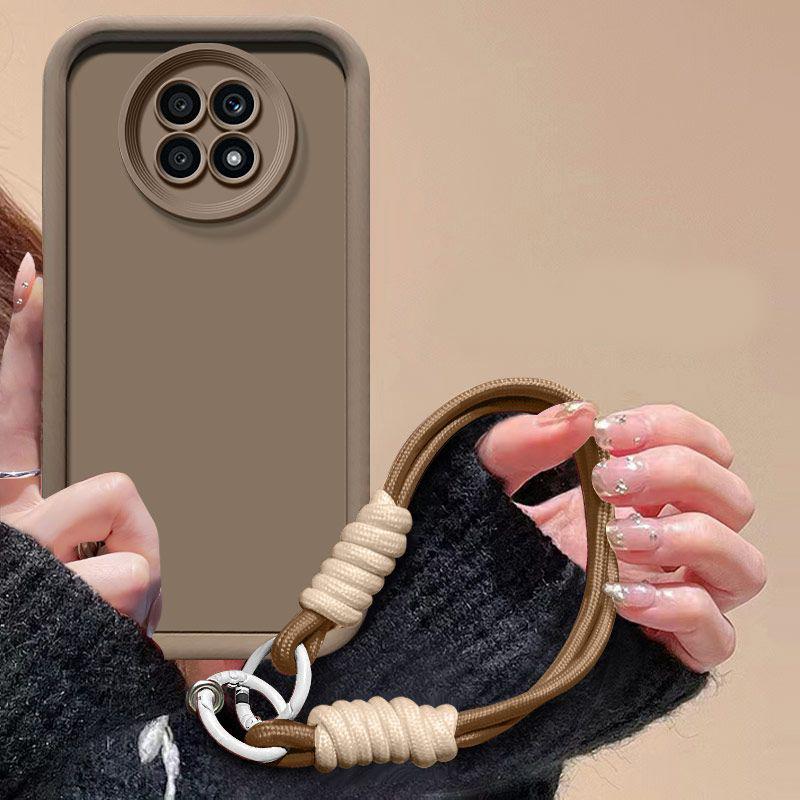 For Honor 50 Lite Case Honor 50 Lite NTN-L22 NTN-LX1 Phone Case Weaving Lanyard Cover Skin Feel Protection Shockproof Case