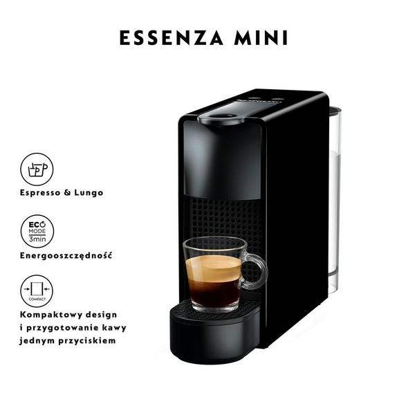 Krups-nespresso essenza mini xn1108 black capsule coffee machine