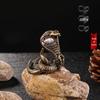 Винтажная латунная фигурка кобры, змеи зодиака, для украшения офисного стола