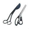 2x Duckbill Applique Scissors Carpet Pile Scissor Cutting Tool Arts Straight Handle Zig Zag Cut