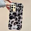 Ретро Черный Леопардовый Принт Узор Женский Чехол для Телефона для Samsung Galaxy S25 Edge S24 S23 S22 S21 S20 FE Plus Ultra Оболочка TPU Чехол