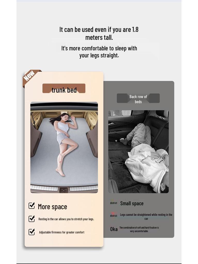 Inflatable Sleeping Pad for AITO M7/M5: Large Five-Seater Rear Car Trunk Bed
