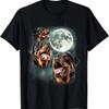 Three Rottweiler Moon _ Rottie Lovers 3 Howling Dogs T-Shirt