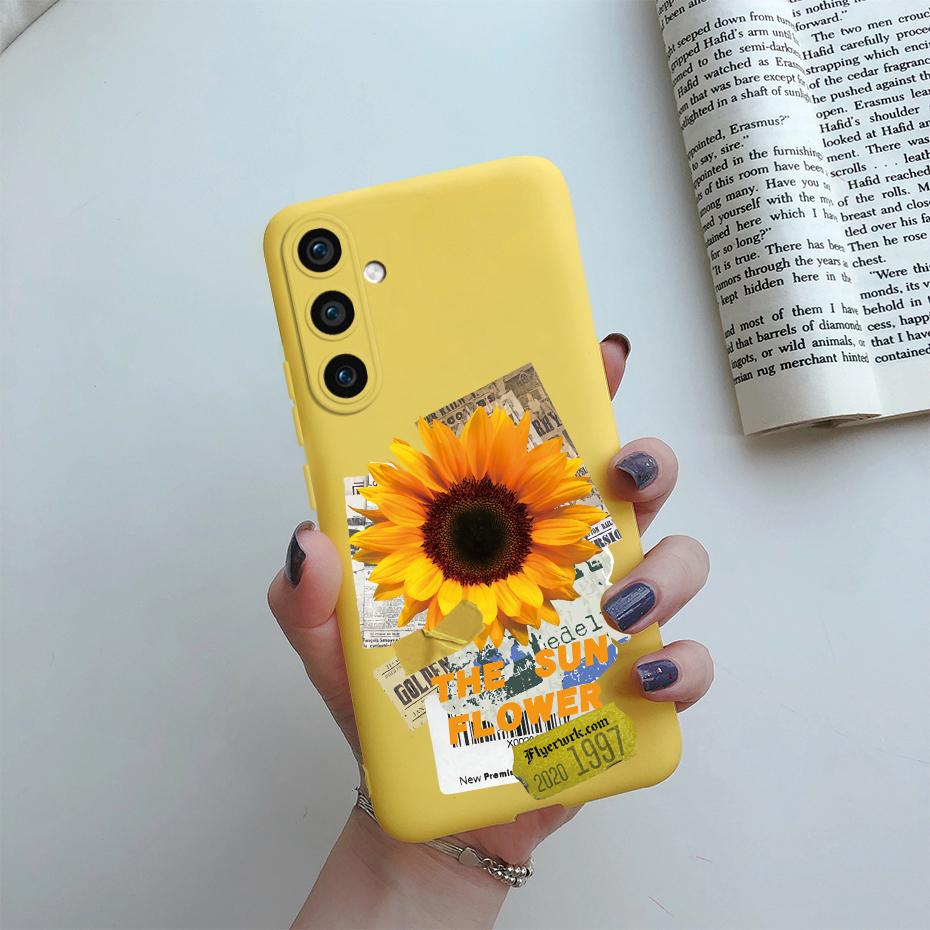 Для Samsung Galaxy S23 FE 5G Матовый чехол для телефона Милый мультяшный кот Мягкая силиконовая задняя крышка Для Samsung S23 FE S23FE S 23 FE 5G Чехол