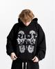 2025 Cross-Border Hooded Cardigan: Unisex Dark Print Streetwear Sweatshirt