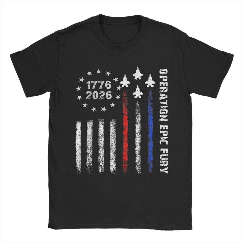 Unisex TShirt Operation Epic Fury Funny Pure Cotton Tee Shirt Short Sleeve T Shirt Crew Neck Clothes Birthday Gift