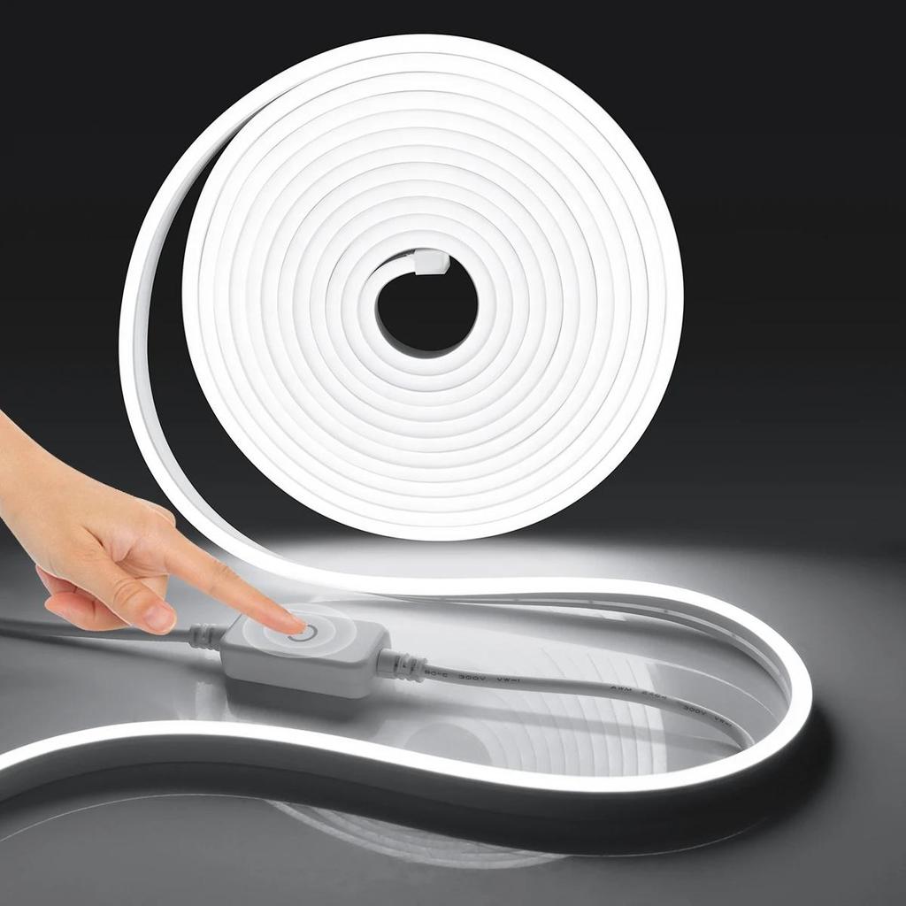 MALITAI 12 В неоновые светодиодные ленты, 120 светодиодов/м, гибкая светодиодная гирлянда для интерьера, лампа для спальни с вилкой европейского стандарта, источник питания