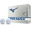 Mizuno Мяч для гольфа RB MAX Белый 1 дюжина 12 штук Тип расстояния Совместим со всеми скоростями головки Очень мягкая на ощупь конструкция Оснащен осевым потоком
