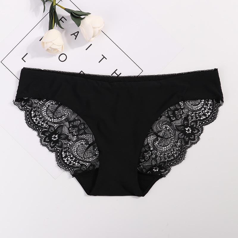 Women's Sexy Lace Panties Seamless Panty Briefs Underwear Breathable Hollow Triangle Underpants