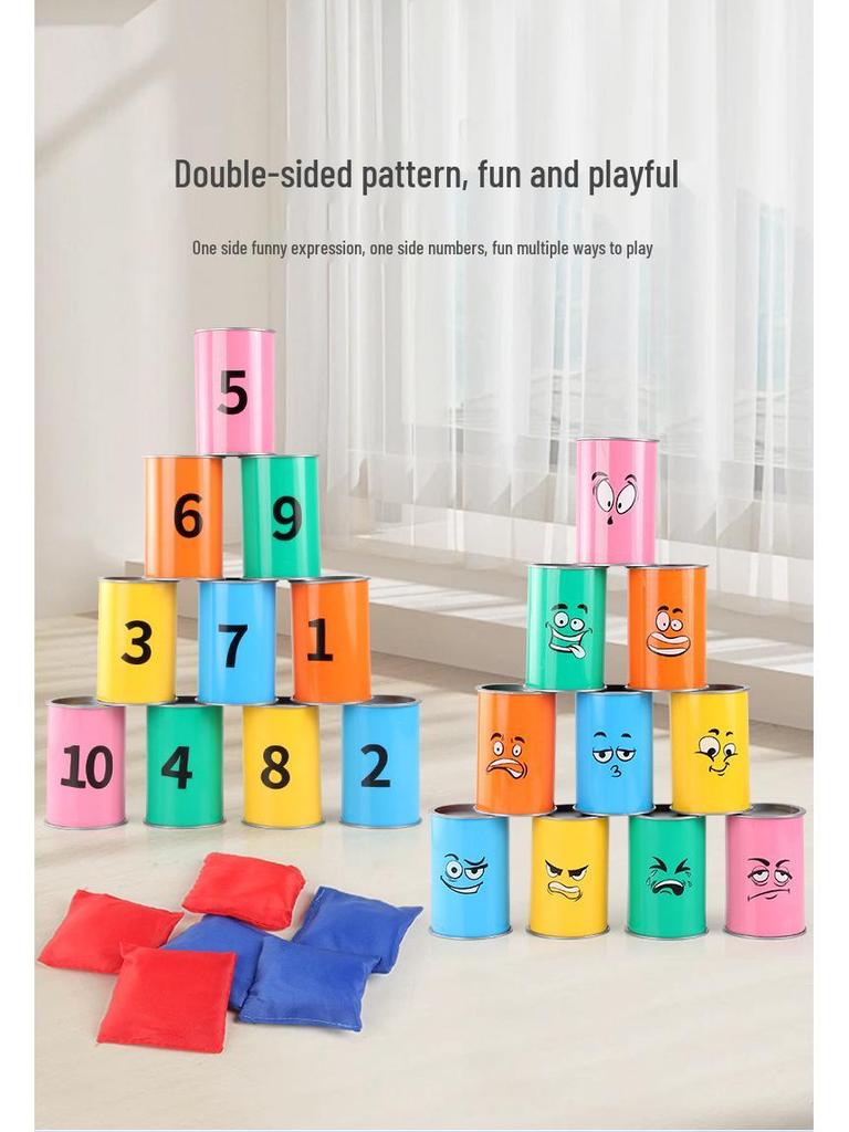 Трансграничный набор для бросания мешочков с фасолью со светом - Игрушка для бросания колец для помещений и улицы