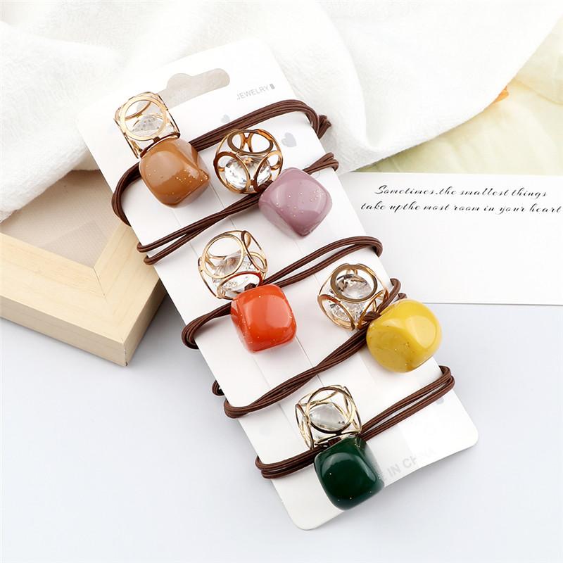 Корейская хрустальная повязка на голову Женские Девичьи резинки для волос Модные эластичные резинки Аксессуары для волос Головной убор Держатель для хвостика Подарки