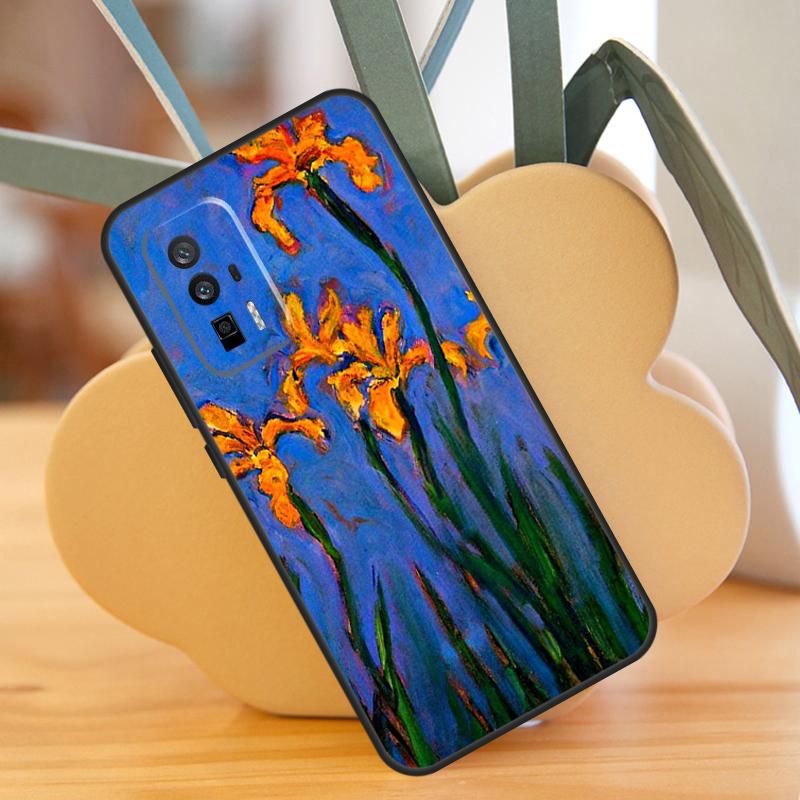 Чехол-картина с ирисами для POCO X3 X6 F6 Pro M6 X5 F3 F5 M5s Xiaomi 13 14 Ultra 12 Lite 11T 12T 13T Pro