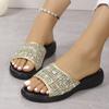 Женские тапочки больших размеров, летняя новая обувь для женщин, дизайнерские сандалии, женские праздничные тапочки на толстой подошве с танкеткой, Zapatos De Mujer