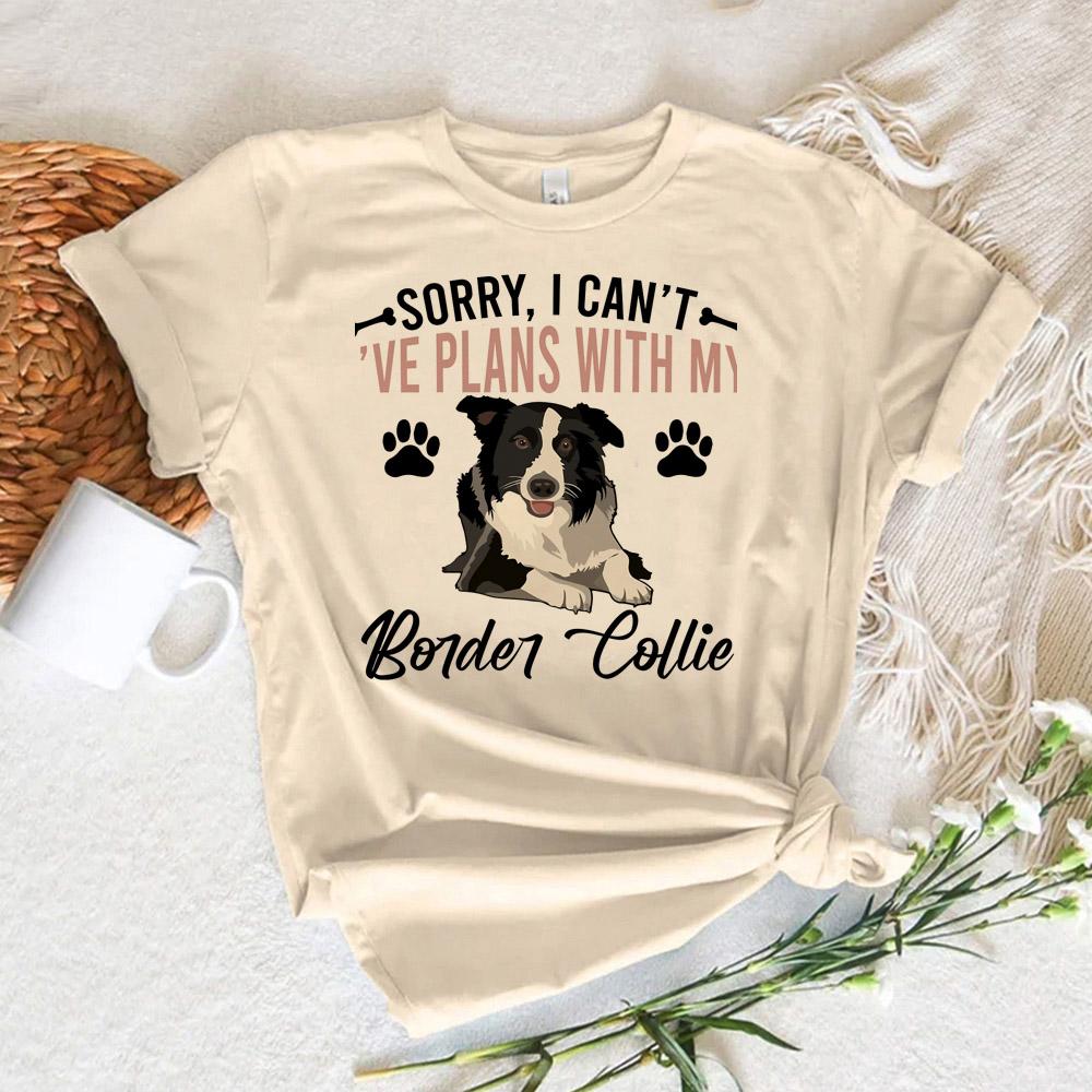 Border Collie tshirts Women Japanese harajuku comic t shirt girl s designer clothes