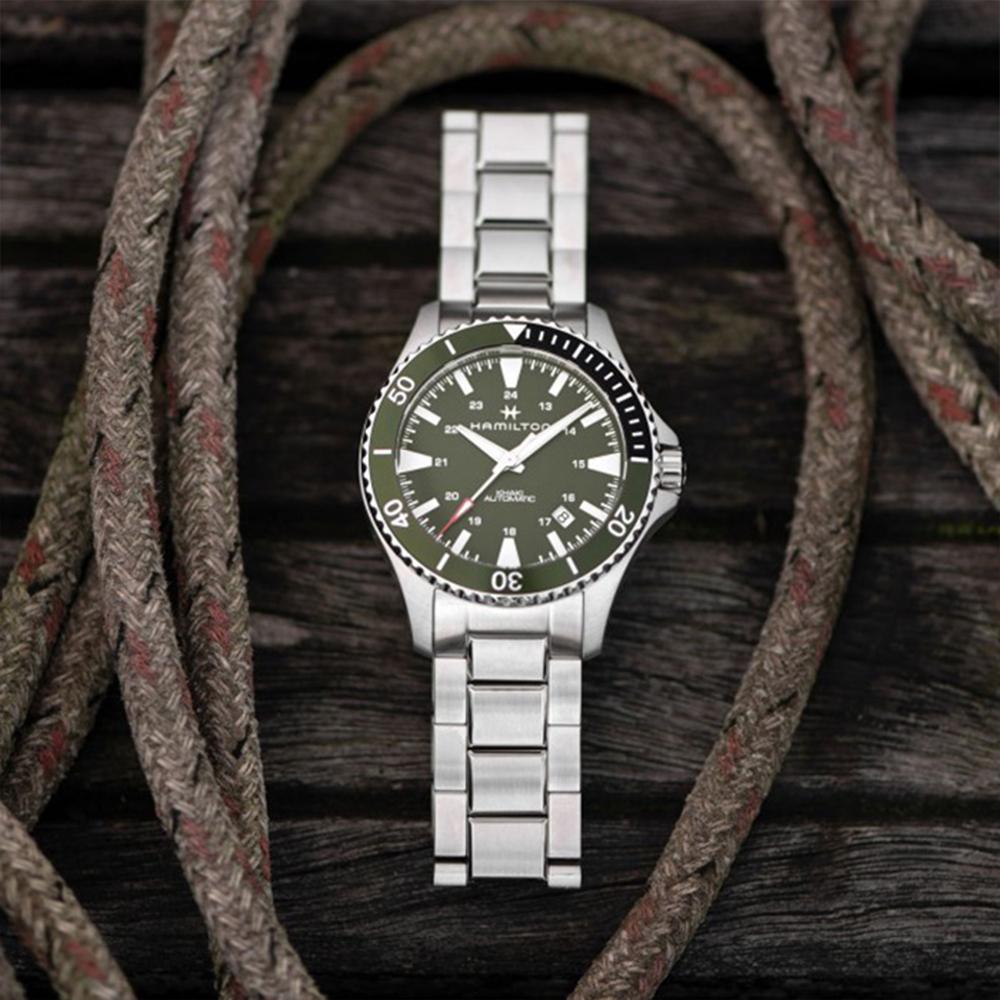 [Hamilton] H82375161 Khaki Navy Scuba Auto 40mm Khaki Dial Metal Men's Watch