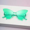 Unisex Butterfly Eyewear Frameless Sunglasses With Resin Lenses For Cycling And Stylish Outfits