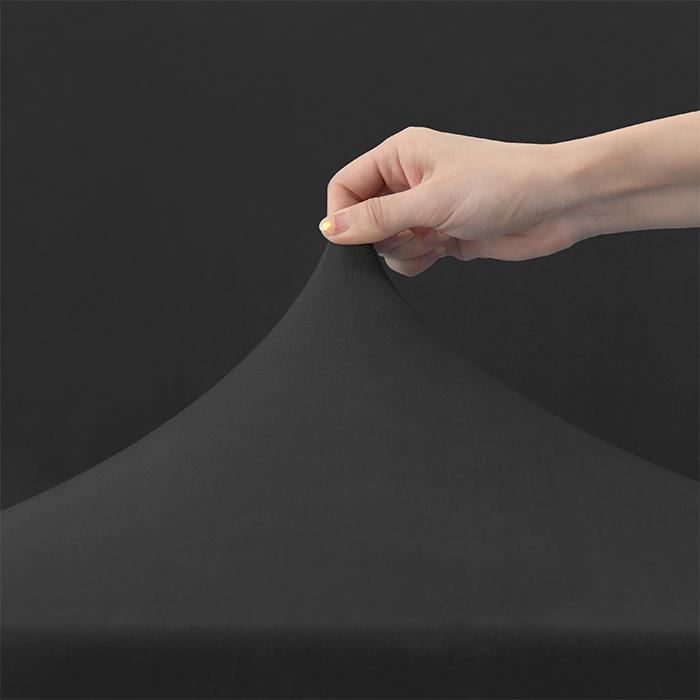 Club Armchair Cover, Velvet, Black