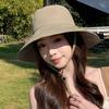 Outdoor hiking bucket hat for women, suitable for summer, can be tied into a ponytail, versatile for outdoor cycling, UV protection sun hat