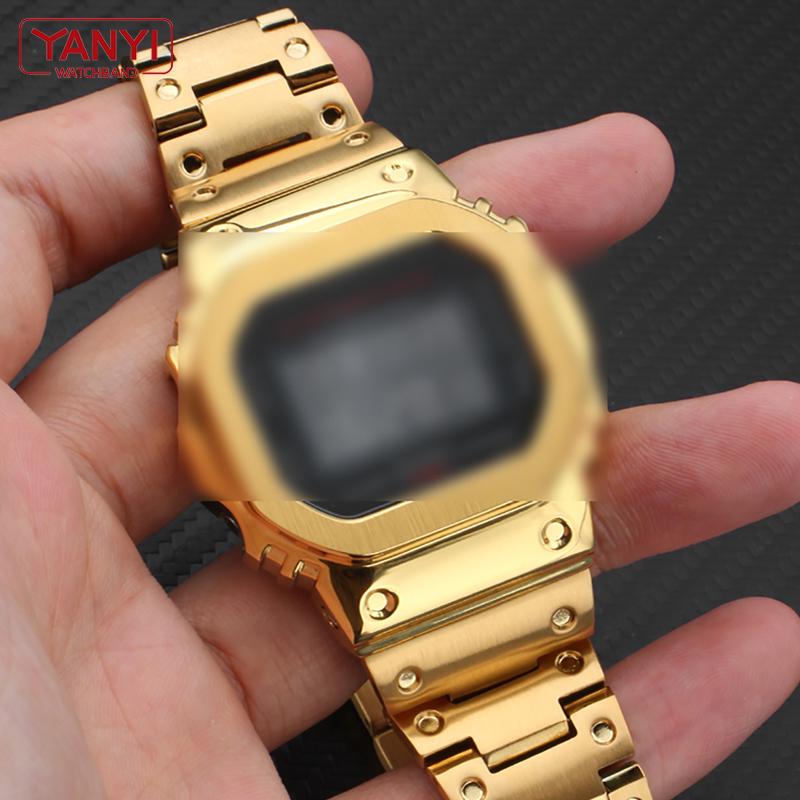 Ремешок для часов V4.0 из нержавеющей стали для casio g-shock DW-5600 DW5600 GW-B5600 DW-5030 GB-5600 GWX-5600, корпус ремешка для часов, стальной безель