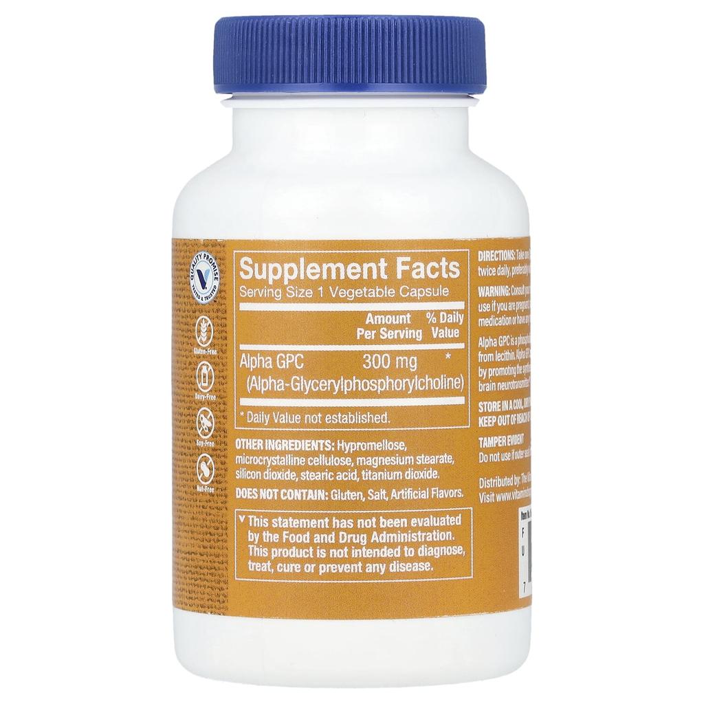 Alpha-Gpc, 300Mg, 60 Veggie Caps