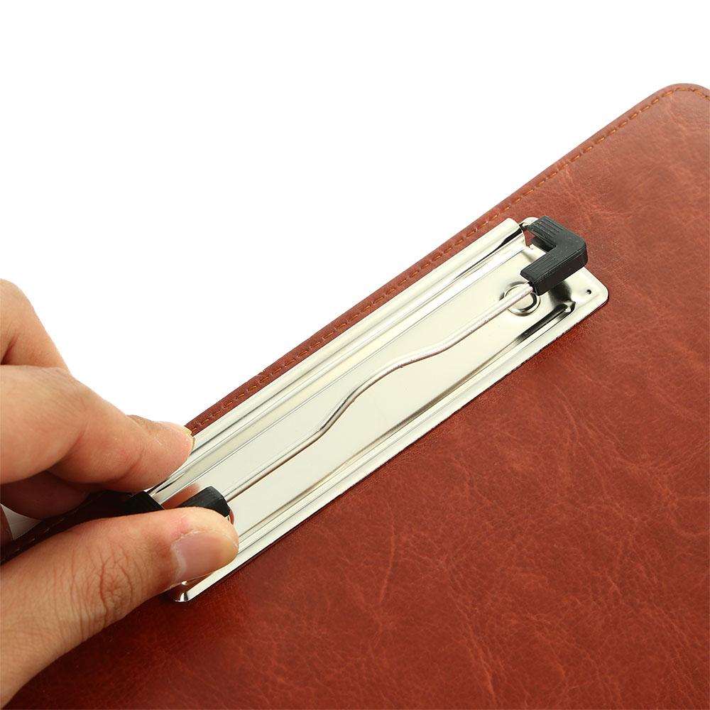 Holder PU Leather Document Case Manager Clip A4 Clipboard Folder A4 File Folder Business Folder