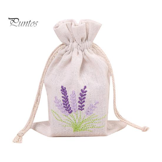 12 шт., сумки с вышивкой лаванды, пустые сумки для хранения с завязками, износостойкие, широко используемые сумки для хранения конфет и ювелирных изделий