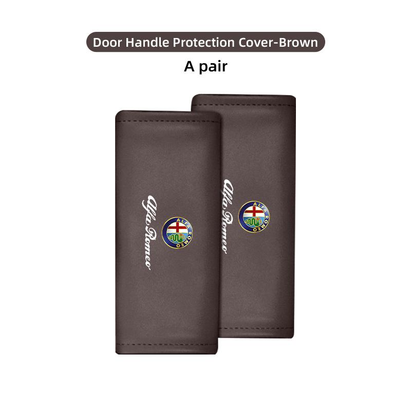 Car Roof Door Handle Anti-slip Cover Protector Case Emblem Accessories For Alfa Romeo Giulia 147 Mito 156 159 166 GT Stelvio