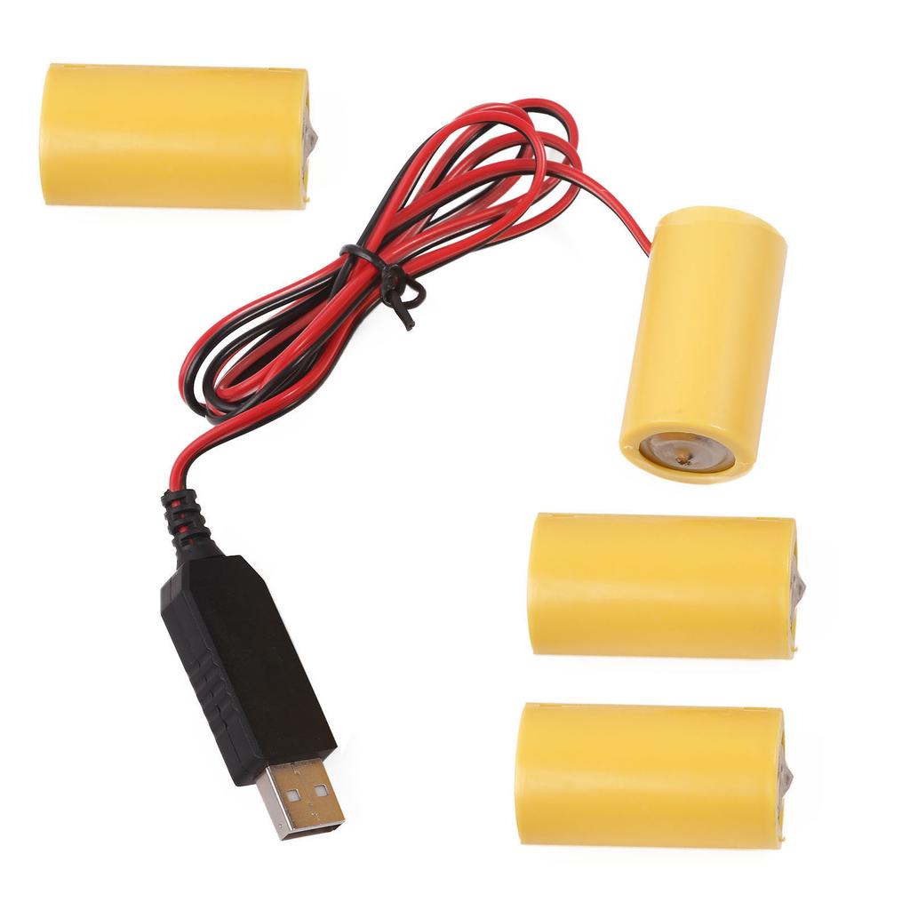 Кабель для замены батареи 97 см USB на 6 В LR14 C для 4 батарей LR14 C для игрушек, контроллеров, газового водонагревателя, фонарей