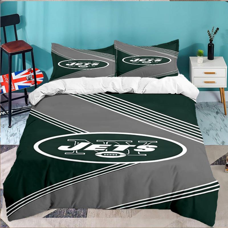 New York Football Logo 3pcs Bedding Set,Including 1pc Duvet Cover And 2pcs Pillowcases Perfect Gift for Christmas,Ideal for Bedroom, Dormitory
