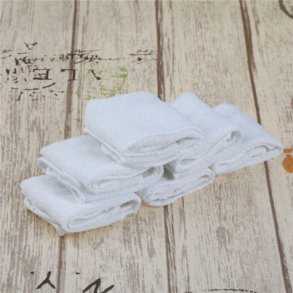 2/6/10 шт. Высококачественное белое квадратное автомобильное полотенце из микрофибры, кухонная моющая салфетка