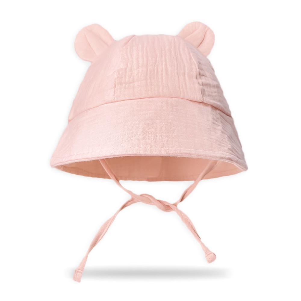 Korean Baby Bucket Hat Cotton Boys Girls Sunhat Cute Baby Bear Ear Hat  Toddler
