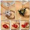 6pcs Wine Glass Charms Goblet Tags Christmas Gift Christmas Decoration Cup Cards Home Party Decor