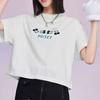 Li Ning X Disney Collaboration Sports Lifestyle Series с принтом Микки Мауса, свитер с круглым вырезом и коротким рукавом, женские топы, белый цвет AHSS876-1