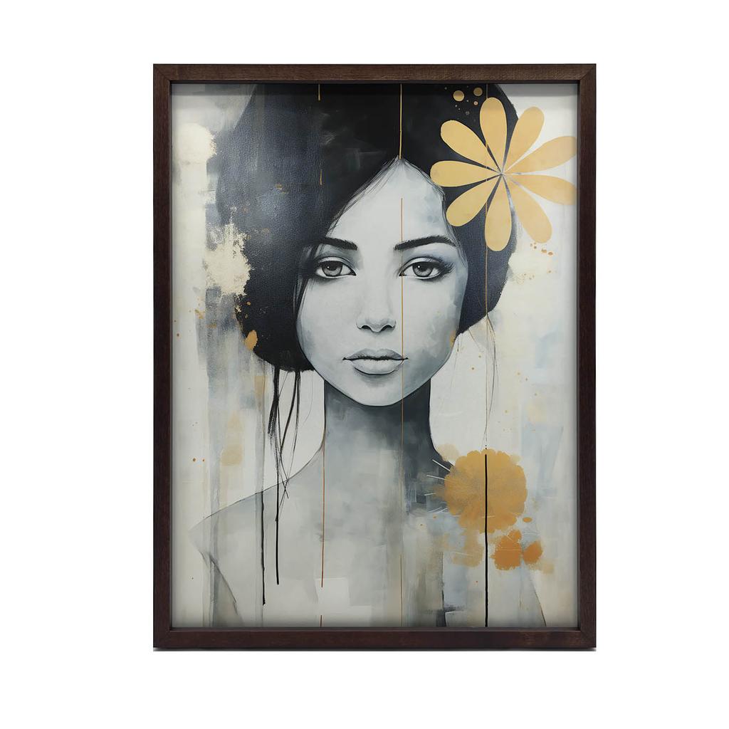 Kobieta Z Kwiatem We Włosach Kobieta Z Kwiatem We Włosach, 40X50 Cm, Bez Ramy, Papier Matowy 230 Gsm