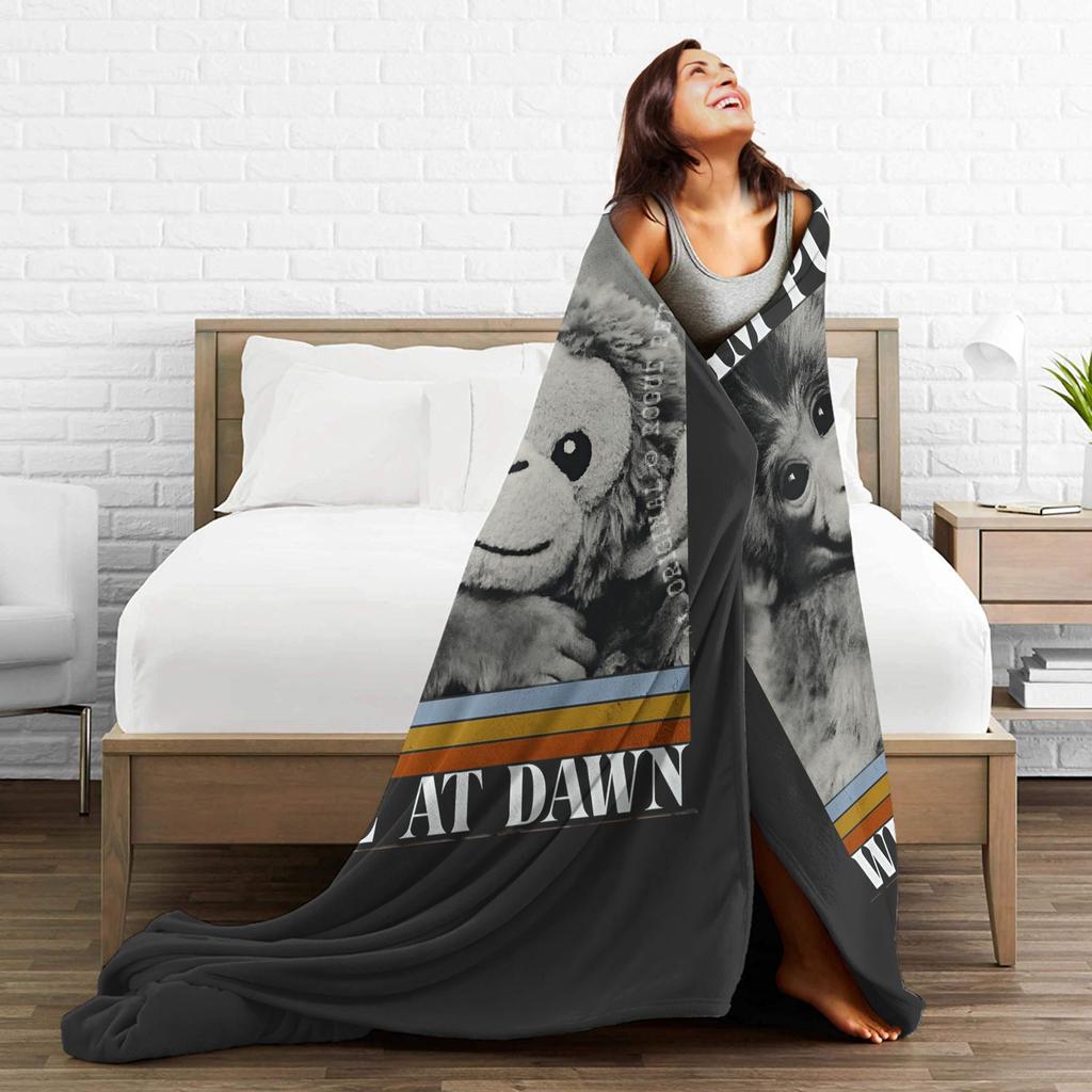 Monkey Punch Blanket Quality Warm Cozy Throw Blanket Winter Travel Outdoor Trend Bedspread