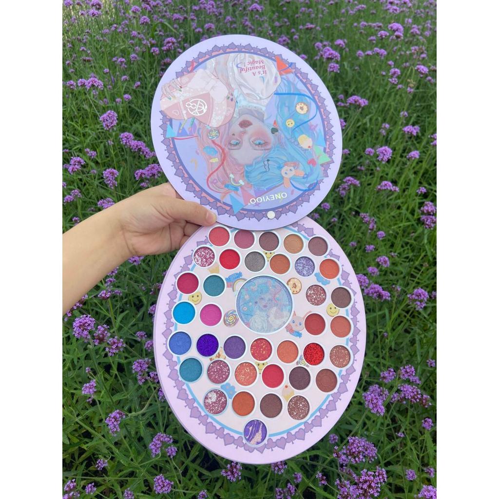 Палитра теней для век Magic Girl Pattern из 38 цветов, матовая перламутровая универсальная палетка для макияжа